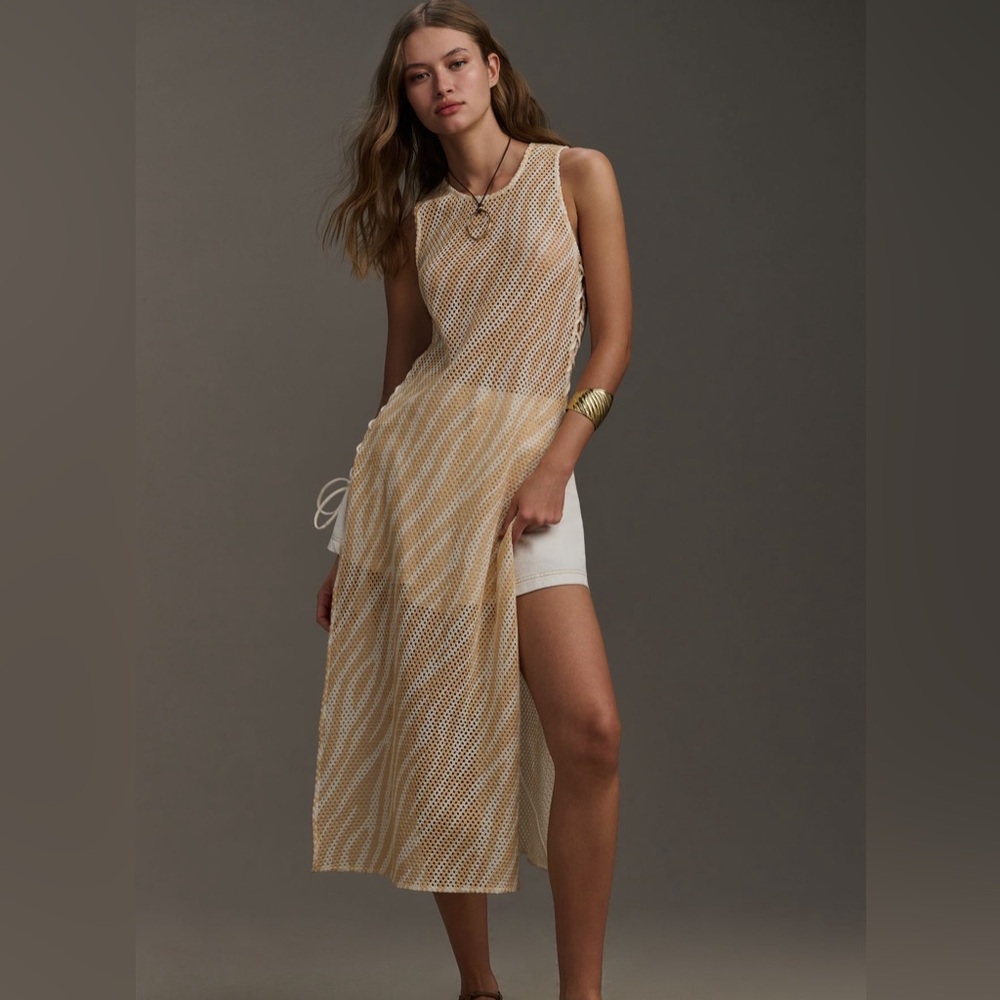 Anthropologie Printed Crochet Tunic
